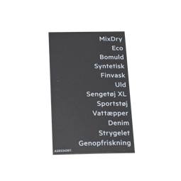 programme plate, adhesive, DA