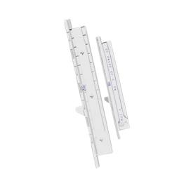 clayette en verre, rails, ensemble, 511x437mm