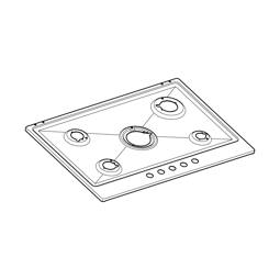 work top, inox, Neue, 744x510mm