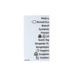 programme plate, adhesive