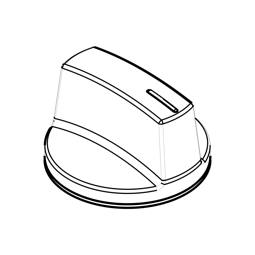 knob, white