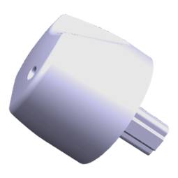 knob, white
