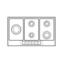 ARBEITSPLATTE,INOX,AEG,858X521