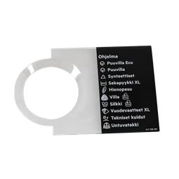programme plate,knob,adhesive,FI