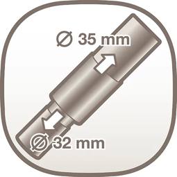 AP240 Silent Parketto, Brosse Extra Douce pour Sols Durs avec Système de Verrouillage - 32 mm