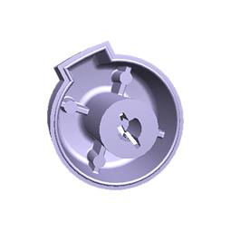 White Hob Control Knob