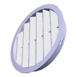 exhaust duct, grill grid, outer, White