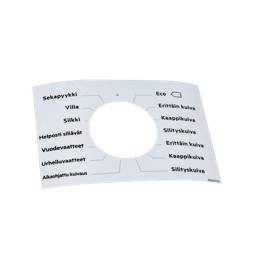 programme plate,knob,adhesive,FI