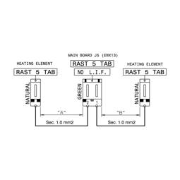 harness,heating element,main electronic board,J5, 1090mm