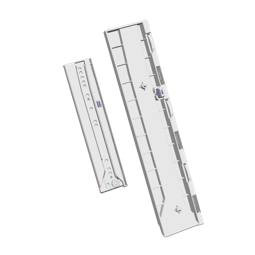 glass shelf, rails, kit, 429x300mm