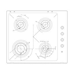 work top,inox,Zanussi,580x501mm