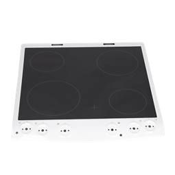 cooking top with frame, white, 60cm