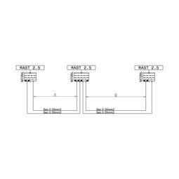 kabel, electronische hoofdmodule, thermische voeler, 1855mm+570mm