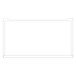 glass shelf, assembly, 646.2x364.6mm