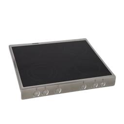 cooking top with frame, inox, 70cm