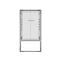 fridge door, inox, LCD,586x1174mm