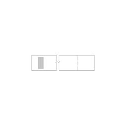 strip edge, glass shelf, front, 477mm