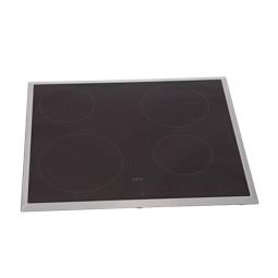 glasplaat met kader, inox, AEG, 576x516mm