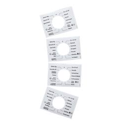 programme plate, knob, adhesive
