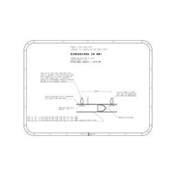 door gasket,503x371mm, 27 clips