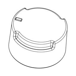 knob, mat black
