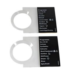 programme plate, knob, adhesive