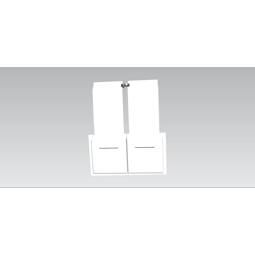 pulsante, set, bianco,