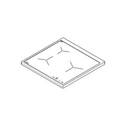 piano con cornice, inox, 596x600mm