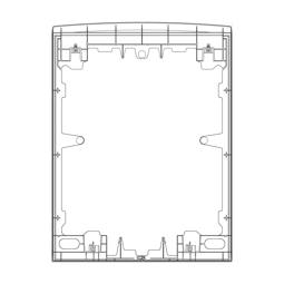 Arbeitsplatte, Inox, 447x595mm