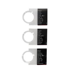 programme plate,knob,adhesive,DA,NO,SV