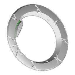 door frame,front,chrome plated,Ø483mm