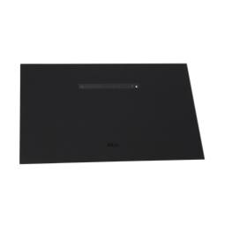 glass panel, upper, black, mat 596x380