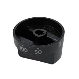 knob, thermostat, mat black, 0-250