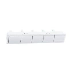 Push button,rectangular,complete,white