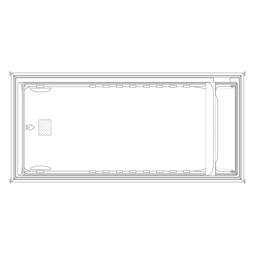 Vriezerdeur - Wit - 538x993mm